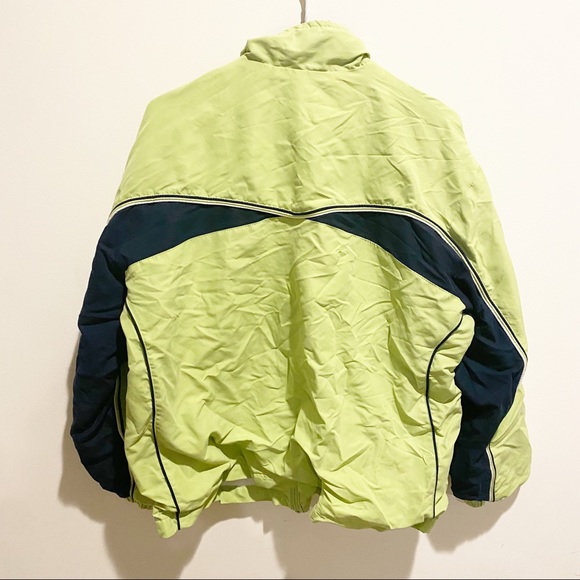 Vintage lime green navy windbreaker - Picture 5 of 5